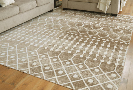 Bunchly Tan Brown Cream 8' X 10' Rug