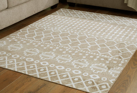 Bunchly Tan Brown Cream 5' X 7' Rug