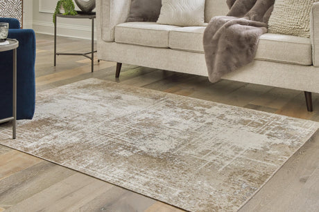 Grifflain Tan Brown Gray 5' X 7' Rug