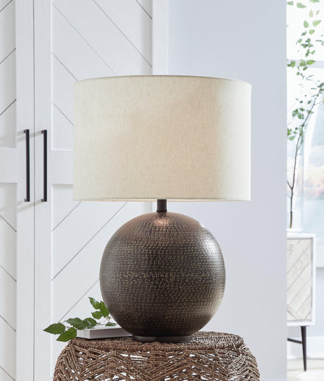 Hambell Black Gold Finish Table Lamp