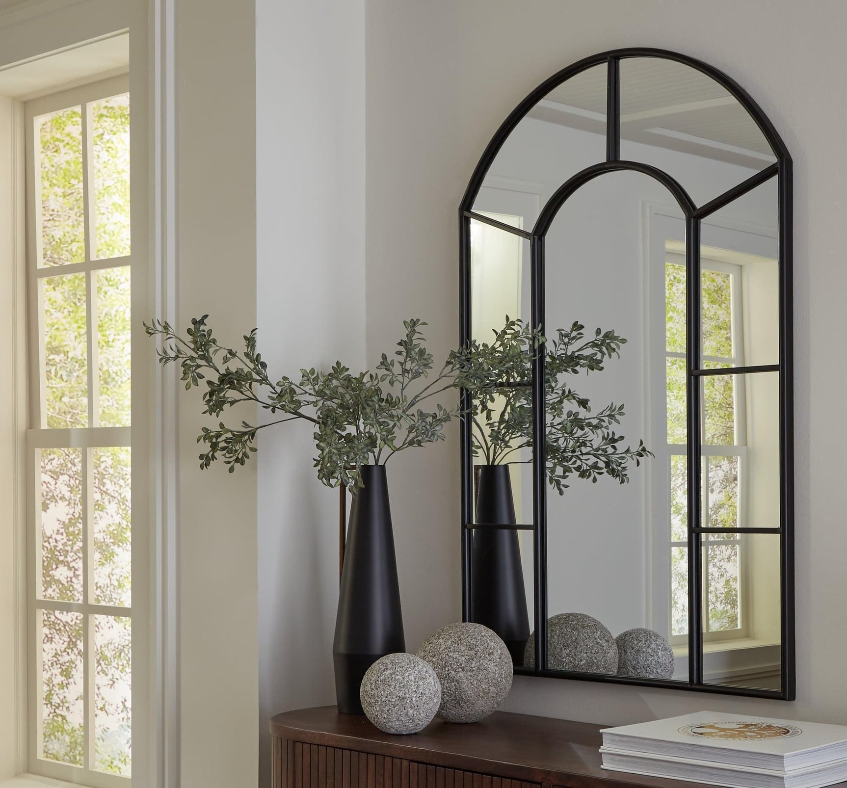 Evengton Black Accent Mirror