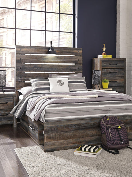 Drystan Multi Full Panel Bed With 2 Storage Drawers