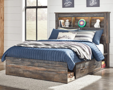 Drystan Multi Full Bookcase Bed With 4 Storage Drawers