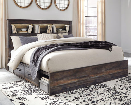 Drystan Multi King Bookcase Bed With 2 Storage Drawers