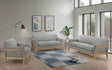 Vaughn 3-piece Fabric Upholstered Flared Arm Sofa Set Grey