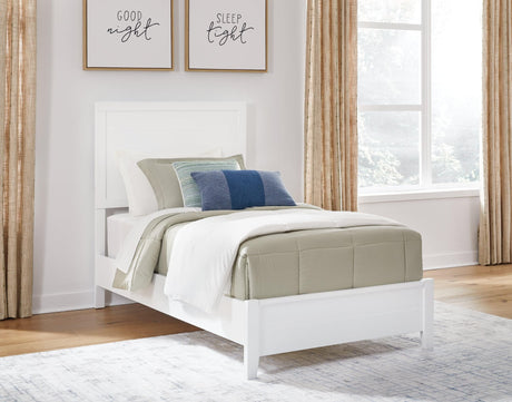 Binterglen White Twin Panel Bed