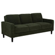 Ruth 77-inch Fabric Upholstered Track Arm Sofa Matcha Green