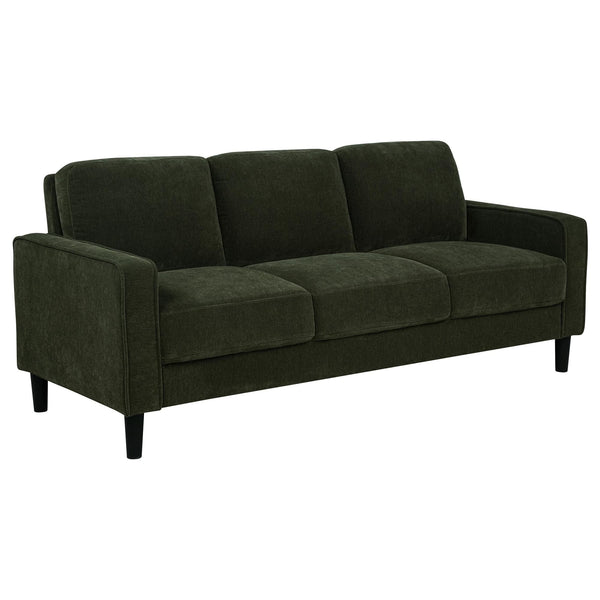 Ruth 77-inch Fabric Upholstered Track Arm Sofa Matcha Green