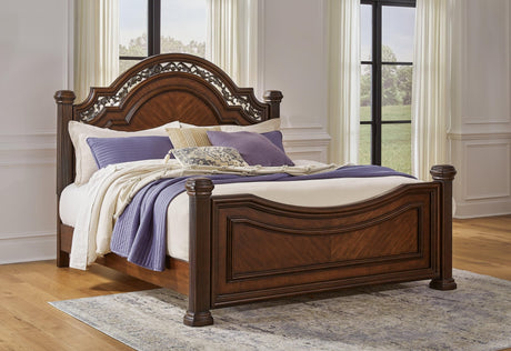 Lavinton Brown King Poster Bed