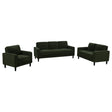 Ruth 3-piece Fabric Upholstered Track Arm Sofa Matcha Green