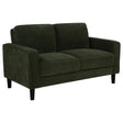 Ruth Fabric Upholstered Track Arm Loveseat Matcha Green
