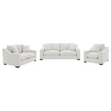 Ashlyn 3-piece Upholstered Track Arm Sofa Set Sand