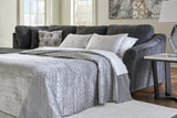 Biddeford Ebony Velvet 2-Piece Sleeper Sectional With Chaise