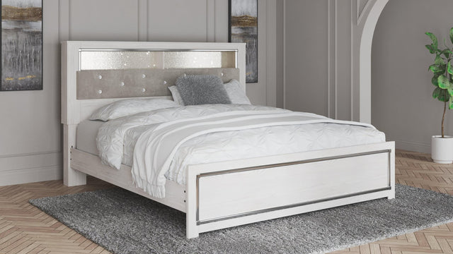 Altyra White King Panel Bookcase Bed