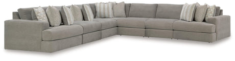 Avaliyah Ash Chenille 7-Piece Sectional