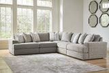 Avaliyah Ash Chenille 5-Piece Sectional
