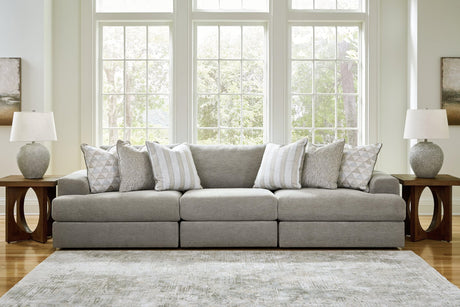 Avaliyah Ash Chenille 3-Piece Sectional Sofa