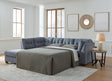 Marleton Denim Microfiber 2-Piece Sleeper Sectional With Chaise