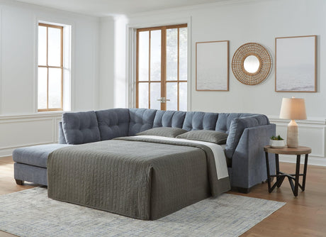 Marleton Denim Microfiber 2-Piece Sleeper Sectional With Chaise