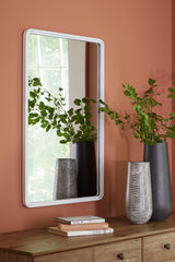 Brocky White Accent Mirror A8010293 - Ella Furniture