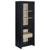 Denison 67-inch 2-door Media Tower Storage Cabinet Black