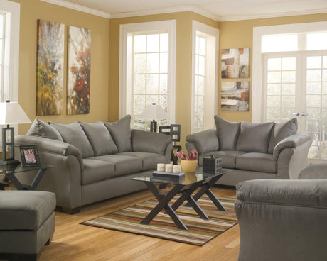Darcy Cobblestone Sofa, Loveseat, Chair And Ottoman - Ella Furniture