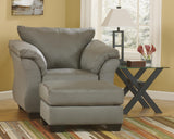 Darcy Cobblestone Chair And Ottoman - Ella Furniture