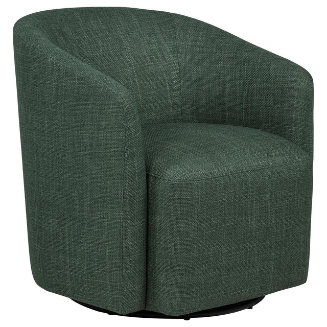 Mossbrook Fabric Upholstered Swivel Accent Chair Green