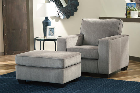 Altari Alloy Chair And Ottoman - Ella Furniture