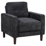 Bowen II Fabric Upholstered Track Arm Chair Steel Grey