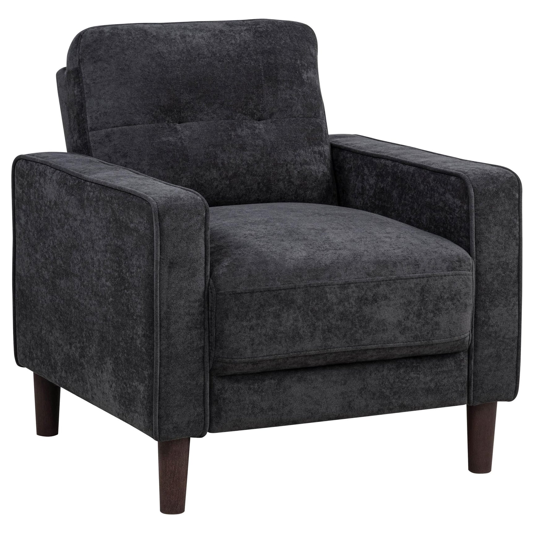 Bowen II Fabric Upholstered Track Arm Chair Steel Grey