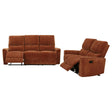 Navarro 2-piece Upholstered Reclining Sofa Set Orange
