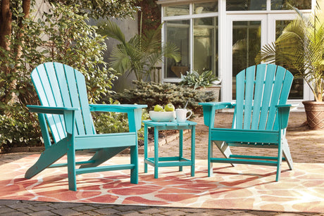 Sundown Turquoise Treasure 2 Outdoor Chairs With End Table - Ella Furniture