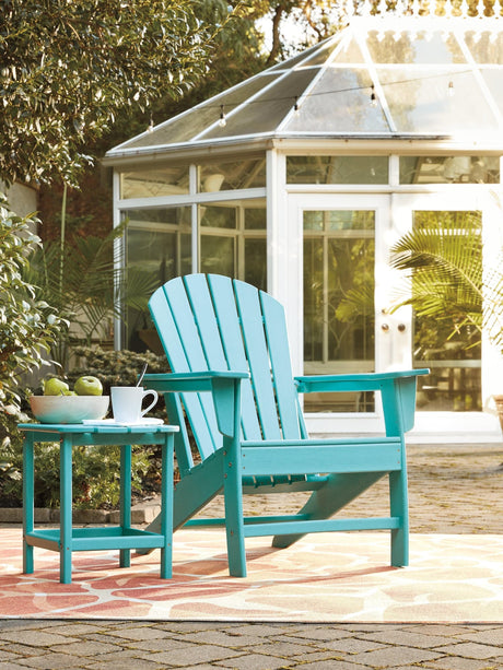 Sundown Turquoise Treasure Outdoor Chair With End Table - Ella Furniture