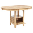 Lavon Oval 60-inch Counter Height Extension Dining Table Light Oak