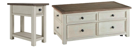Bolanburg Two-tone Coffee Table With 1 End Table PKG010342 - T637-20 | T637-107 - Ella Furniture