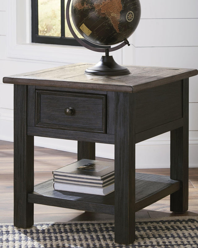 Tyler Grayish Brown/black Creek 2 End Tables PKG008542 - T736-3 | T736-3 - Ella Furniture