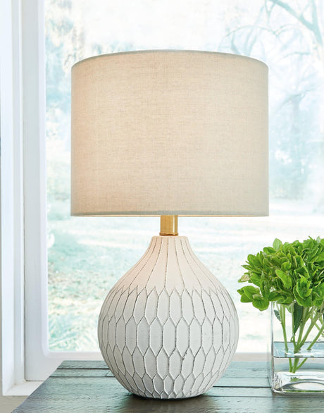 Wardmont White 2-Piece Table Lamp Set - Ella Furniture