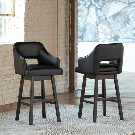 Tallenger Black/dark Brown 2-Piece Bar Stool PKG008409 - D380-930 | D380-930 - Ella Furniture