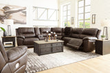 Dunleith Chocolate 6-Piece Sectional With Recliner - Ella Furniture