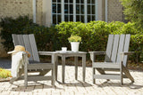Visola Gray Outdoor Chair With End Table - Ella Furniture