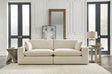 Elyza Linen 2-Piece Sectional With Ottoman - Ella Furniture