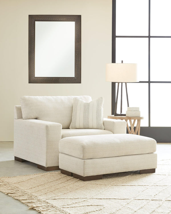 Maggie Birch Chair And Ottoman - Ella Furniture