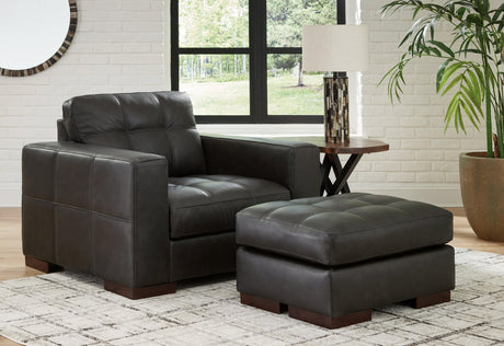 Luigi Thunder Chair And Ottoman - Ella Furniture