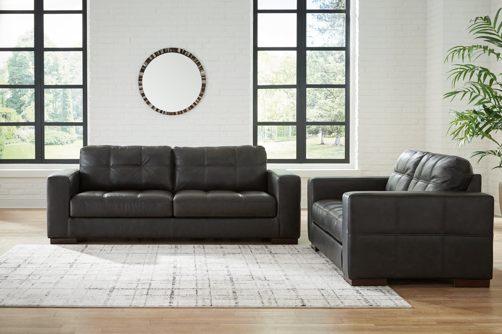 Luigi Thunder Sofa And Loveseat - Ella Furniture