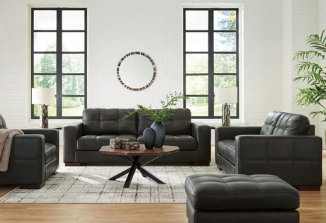 Luigi Thunder Sofa, Loveseat, Chair And Ottoman - Ella Furniture