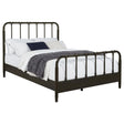 Rocco All Wood Water Pipe Open Frame Queen Bed Dark Bronze