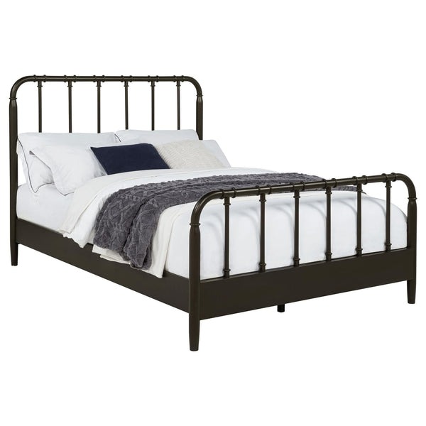 Rocco All Wood Water Pipe Open Frame Queen Bed Dark Bronze