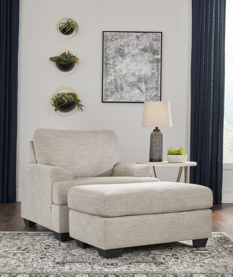 Vayda Pebble Chair And Ottoman - Ella Furniture