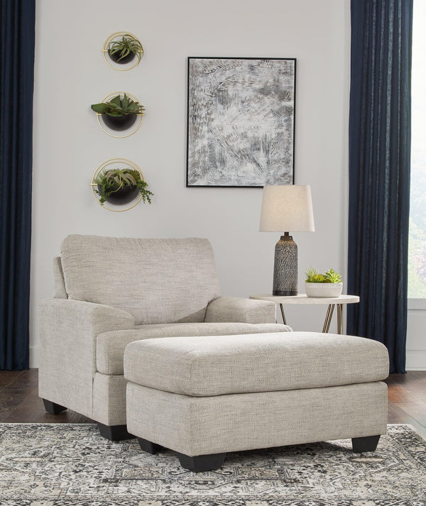 Vayda Pebble Chair And Ottoman - Ella Furniture